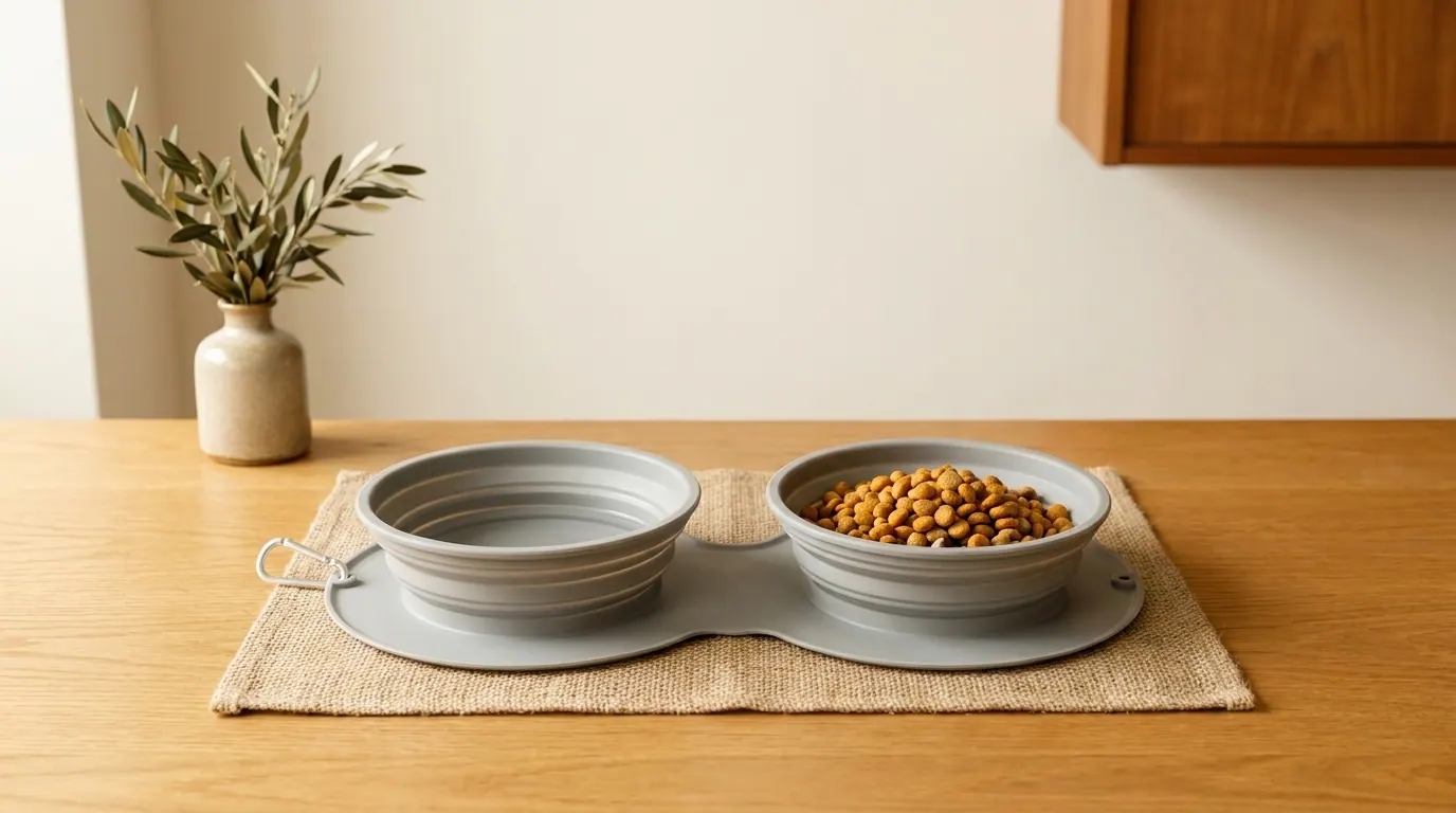 Morning kitchen still with Monchéri bowl on hemp placemat